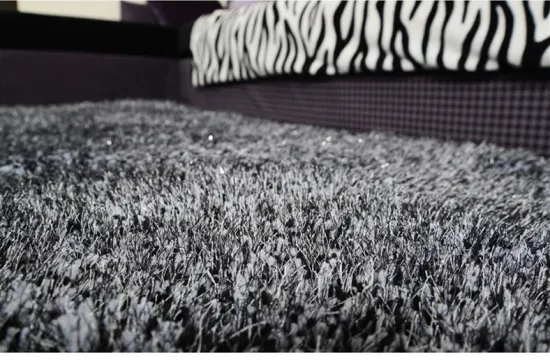 Polyester Shaggy Carpet Rug Mat For Bedroom