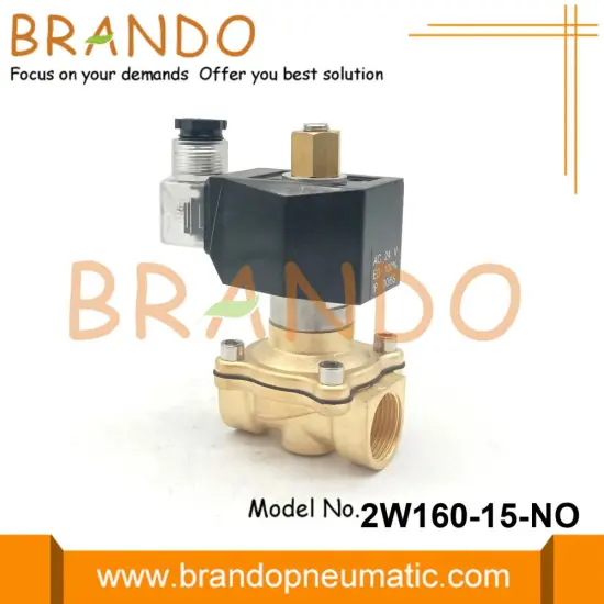 Normally Open Water Brass Solenoid Valve 1/2'' 24V
