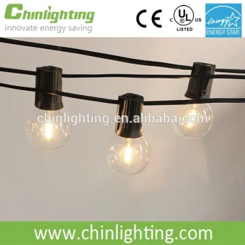 Globe string lights G40 Vintage Edison filament bulb Linkable