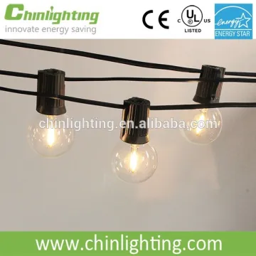 LED Patio string lights Hanging G40 Globe light bulbs IP44