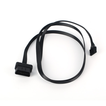 Automotive Flat Diagnostic Extension Cable for OBDII