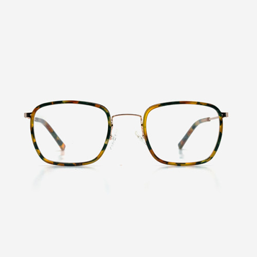 Square combined Women's Acetate and Metal Optical Frames