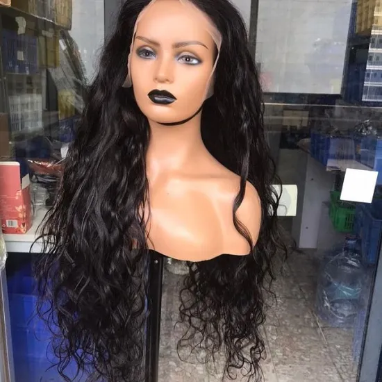 12A  Kinky Jerry Deep Curly Front Lace Human Hair Wig Natural Long Raw Brazilian Hair Full Front Lace Wig For Women