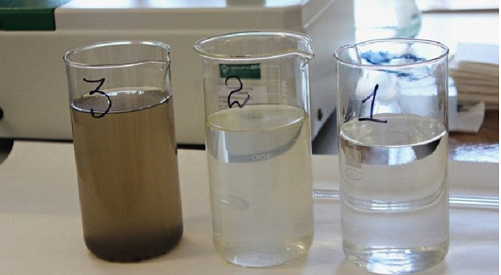 Comparison of water quality before and after treatment
