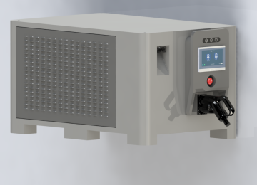 Wall-mounted liquid-cooled fast-charging piles for cabinets