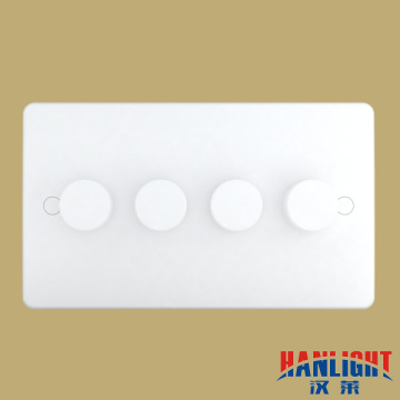 UK type 500w 4 gang light dimmer switch