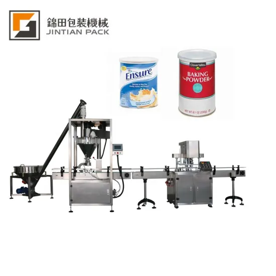 Powder Lifting and Filling Packaging Machine with Can Seaming for Flour