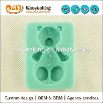 Custom Animal Bear Silicone Molds For Fondant Chocolate Sugarcraft Gumpaste