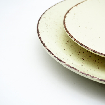 Оптовая керамическая салатная тарелка для пищевой посуды для ручной нарисованной набор