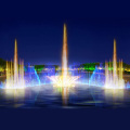 Grande fonte para apresentações noturnas cênicas em resorts