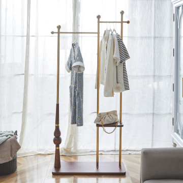 vintage wood coat rack Contemporary Coat Rack Featuring Dual Wood Layers Factory