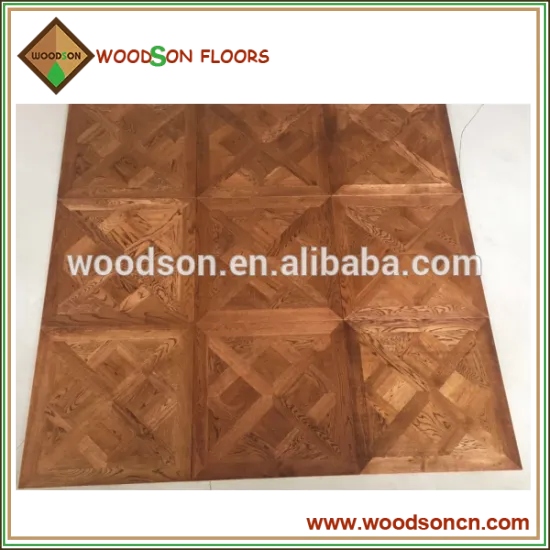 Cross Color Oiled Oak Solid Parquet Floors Tiles