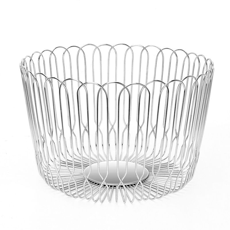 Hollow Stainless Steel Metal Wire Fruit Storage Basket