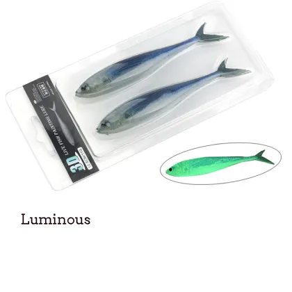 Soft Plastic Lures Shad Bait 12cm 16cm 3D Lifelike Black Bass Fishing Bait
