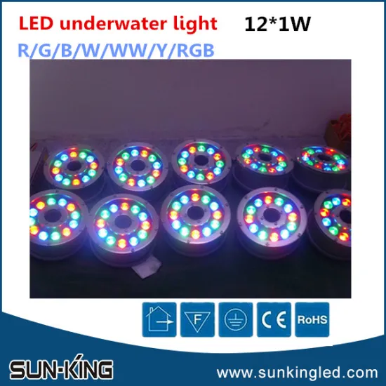 Powerful hot sale man-made lake/pond dmx512/color changing led rgb underwater light 12x3W led underwater landscape lamp