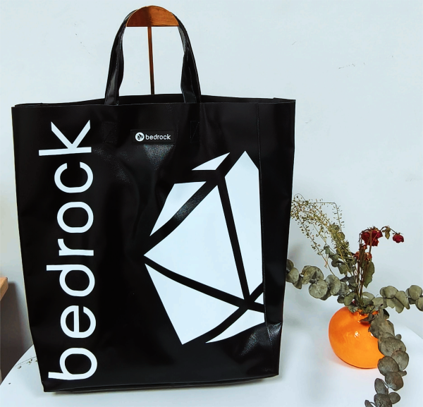 Customized  letter truck tarpaulin PVC totebags