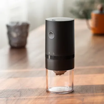 Electric Bean Grinder: Rechargeable Coffee Grinder with Italian Hand Punch and Coffee Machine Compatibility