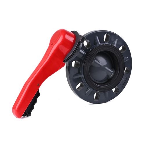 Válvula borboleta com alça UPVC PN16 para sistemas de água