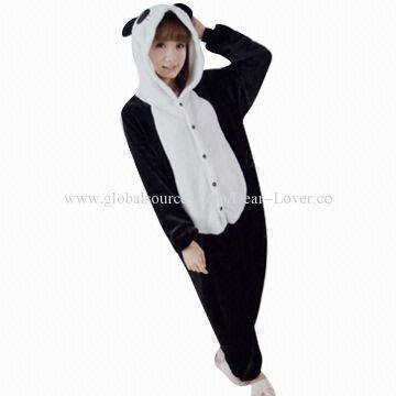 Plump Panda Animal Pajamas, Made of 100% Polyester, Available in Various Sizes
