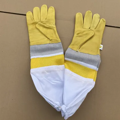 Affordable Goatskin and Cotton Beekeeper Gloves for Hive Maintenance