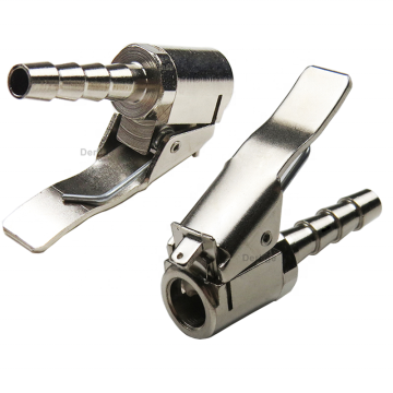 6mm 1/4'' Silver Air Chucks Open Flow Lock On Tire Chuck with Clip Chrome Air Chuck Tire Repair Tools