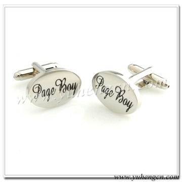 Elegant Oval Page Boy Wedding cufflinks