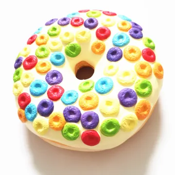 Colorfully Giant Donut Squishy Stress Ball: Custom Food Toy