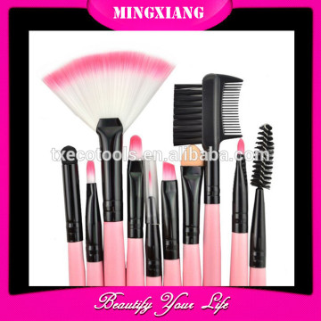 professional 10pcs Synthetic Hair Pink cosmetic brush set