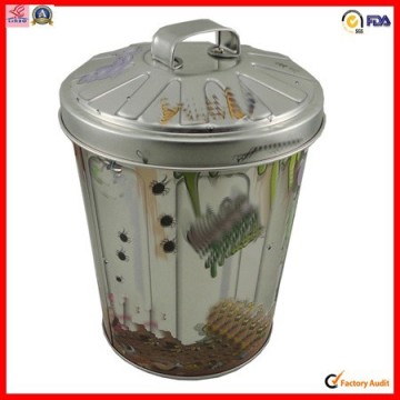 metal bucket large round storage tin