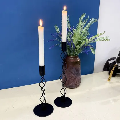 Custom Metal Candle Holder - Black Tea Light Candle Holders for Home Decoration