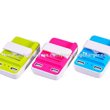 3-in-1 USB Universal Chargers for Mobile Phones, Factory Outlet, High-quality, Colorful Design