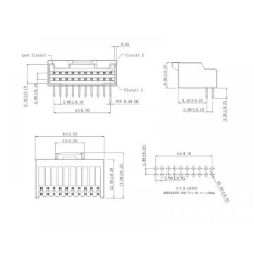 2.00mm pitch 90° Connector Series AW2021R-NP-X