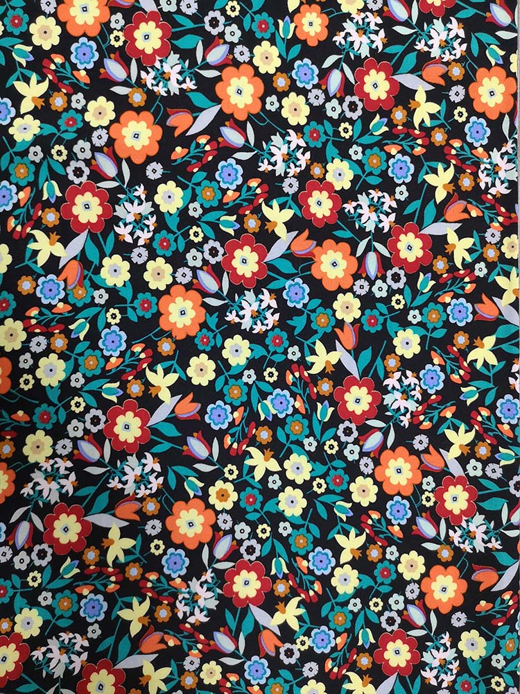 Small Flower Rayon Twill 3024S Printing Woven Fabric