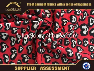 2016 New Fashion Red Leopard Print Net Lace Fabric
