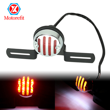 RTS Retro Metal Rear Tail Light Brake Light for Motorcycle