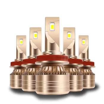 Hot Sale: 12000LM/20000LM Fan Gold LED Headlights H4 H7 9005 9006 H11 for Auto Cars