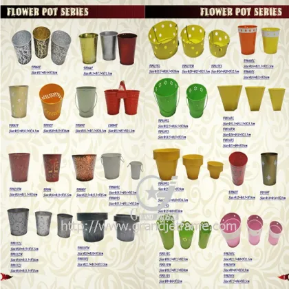 garden decor brown oval metal pot