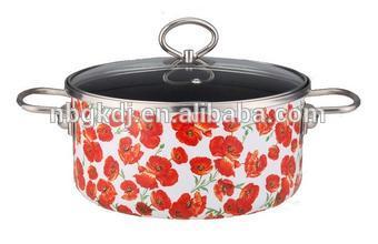 Enamel casserole enamel cookware flower pot stock pot