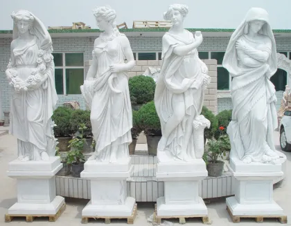 Life size garden sculpture four seasons marble statues for sale