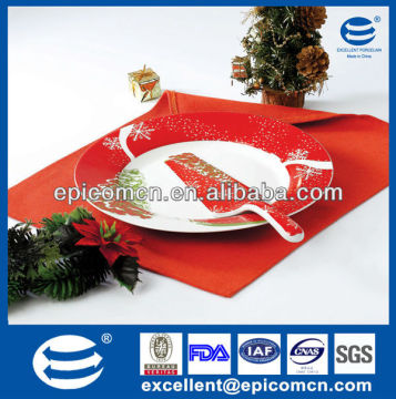 2pcs 10.5 inch porcelain cake plate server set for party birthday and event