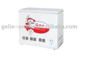 Double folding door chest freezer refrigerator 138L