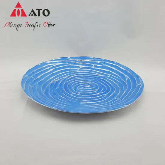 Colorful Clear embossed plate with aluminzing& spray color
