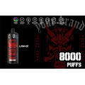 Cigarro eletrônico de fluxo de ar leve colorido 8000puffs