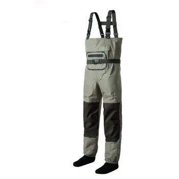 Breathable Waterproof Wading Pants with Neoprene Boots for Hunting and Fishing