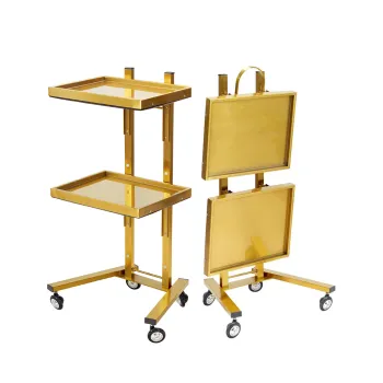 Antlu Luxury Gold Metal Spa Salon Trolley Cart