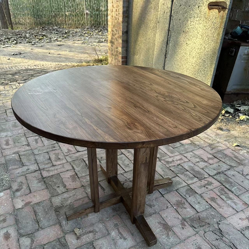 elm soild wood dining table