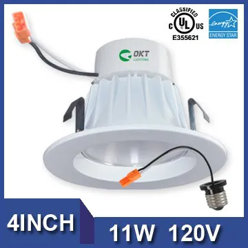 dimmable 4inch 11w dlc ul recessed retrofit downlight kit