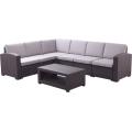 Patio Leisure Corner Rattan Set Sofá de mimbre para exteriores