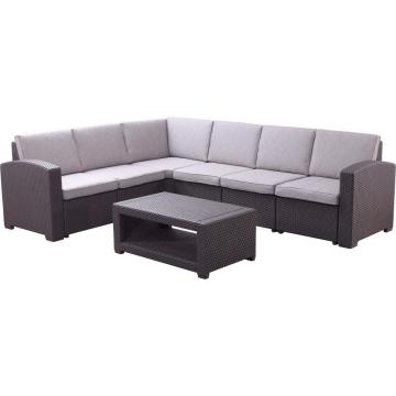 Patio Leisure Corner Rattan Set Outdoor Wicker Sofa