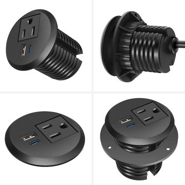 PD18W 2 inch Mini Round Grommet Power Outlet with USB-C
